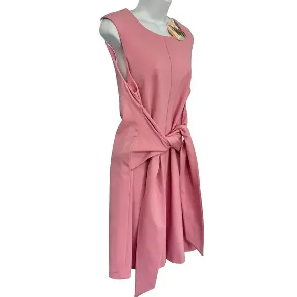 Ted Baker Pink Patron Front Tie Mini Sleeveless Dress size 5 / XL / 12 NEW Tags - Picture 14 of 16